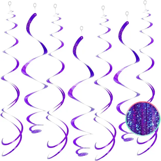 30 pcs Purple Hanging Swirl Party Decorations {1}