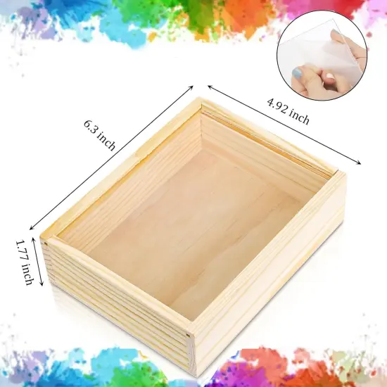 12 Pack Unfinished Wood Crates Box For Crafts {2}