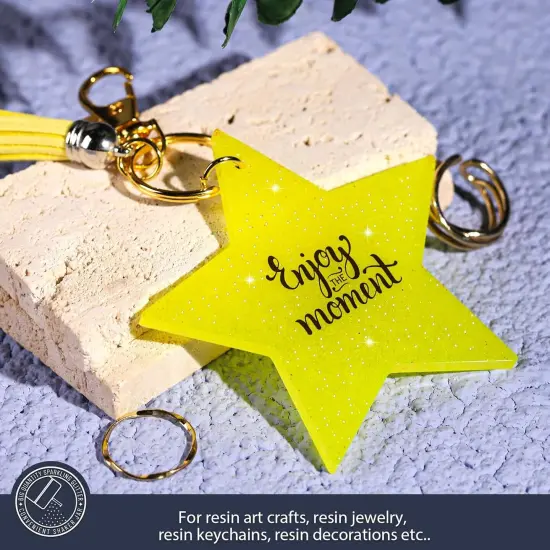 Yellow Glitter, Glitter, 150g/5.29oz Extra Fine Glitter, Resin Glitter Powder, Nail Body Craft Glitter for Resin Arts Crafts Party Decor, Fluorescent Yellow Glitter {4}