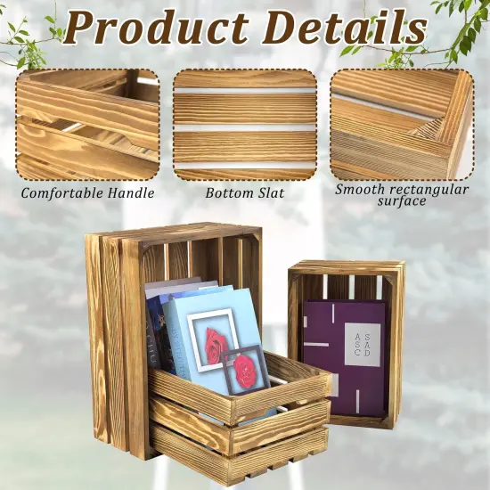 3 PCS Decorative Nesting Wooden Crates {3}