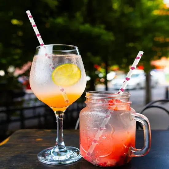 Paper Straws, Disposable Drinking Straws Biodegradable 7.75 inch,for Wedding Birthday Decorative Holiday Party Supplies - 100 Count, Foil Rose Pink Heart {3}