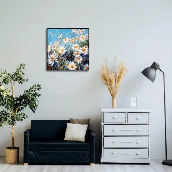 Paint by Number for Adults, 16" x 20" Flowers Acrylic Paints by Numbers for Adults Beginner Kids Color Painting by Numbers on Canvas with 3 Brushes Daisy Paint by Numbers for Kids Ages 8-12 {2}