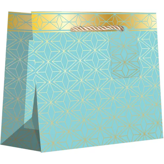 Pack/6: Modern Geo Gift Bag - 10 x 4 x 8" {1}