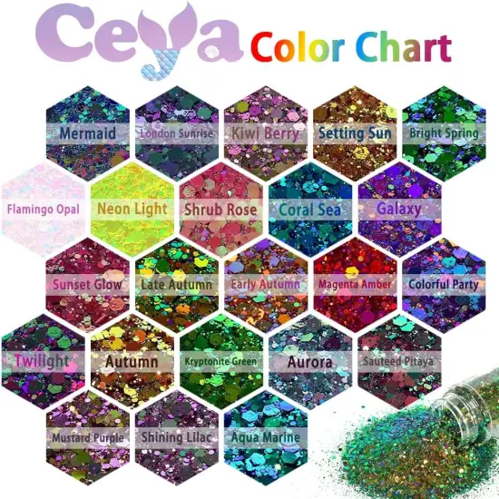Chameleon Chunky Glitter, 3.5oz/ 100g Flamingo Opal Color Shift Craft Glitter Powder Color Changing Iridescent Flake Sequin for Epoxy Resin, Nail, Tumbler, Phone Case, Party Decor, Jewelry Making {3}