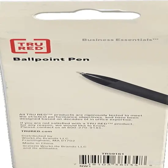 Tru Red Retractable Ball Point Pens Black Ink - 12 Pack {2}