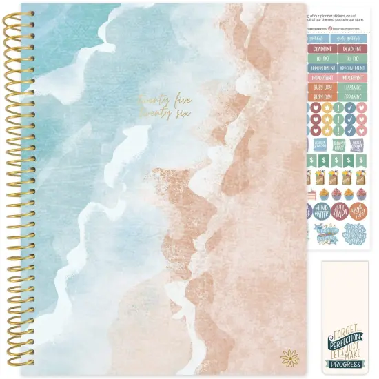bloom daily planners 2025-26 Academic Planner, Soft Cover, 8.5" x 11", Ocean Oasis {1}