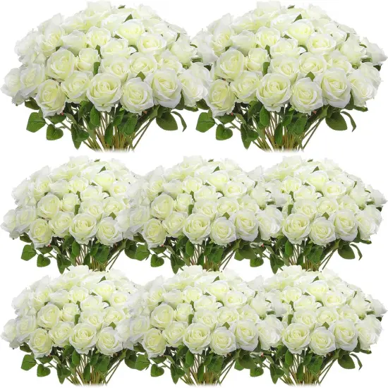 80 Pcs Artificial Rose Flowers Bouquet {1}