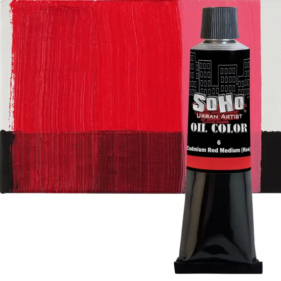 SoHo Urban Artist Oil Paint - 2 Pack, Cadmium Red Medium Hue 2 Pack - 170 ml Tube - Best Valued Oil Colors for Painting with Excellent Pigment Load {3}