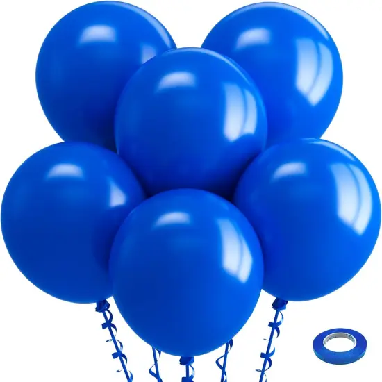 Royal Blue Balloons 18 Inch - 30 Pack Large Thick Blue Balloons Big Round Royal Blue Latex Balloons for Birthday Baby Shower Graduation Baseball Nautical Party Decorations {1}