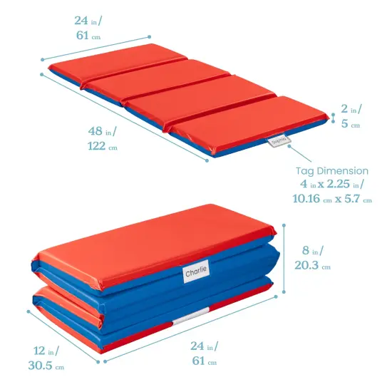Premium Rest Mat, 5-Pack - Red/Blue {2}