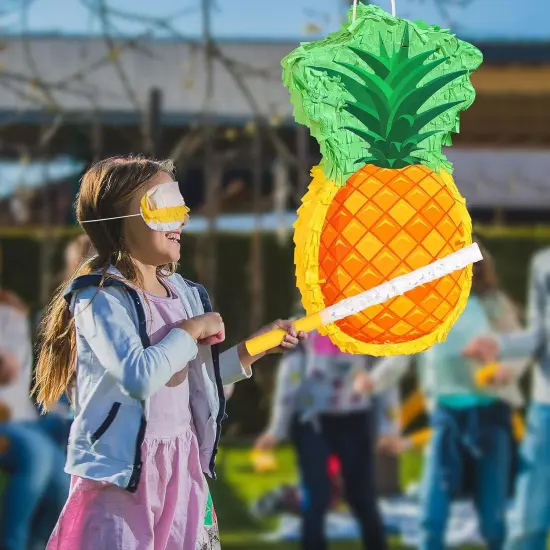 Fruit Pinata Summer Theme Includes Stick Blindfold Confetti Summer Fruit Theme Pinata Birthday Party Supplies for Birthday Party Carnival Beach Decor(Pineapple) {3}