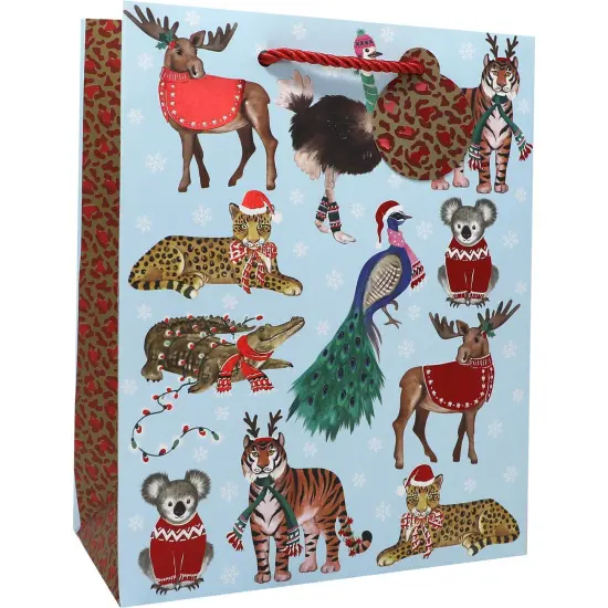 Pack/6: Holiday Safari Gift Bag - 8 x 4 x 10" {1}