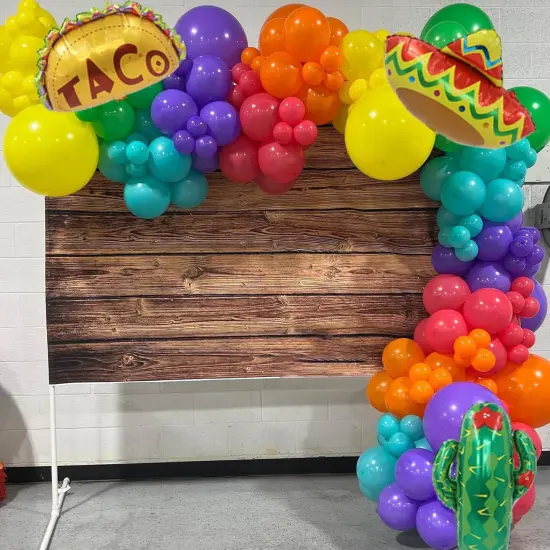 Mexican Fiesta Party Decorations 159pcs Fiesta Balloon Arch Garland Kit Cactus Sombrero Taco Balloons for Cinco De Mayo Taco Twosday Birthday Decorations Party Supplies {5}