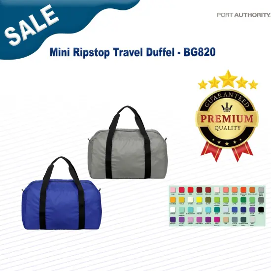Port Authority&reg; Mini Ripstop Travel Duffel True Royal {2}