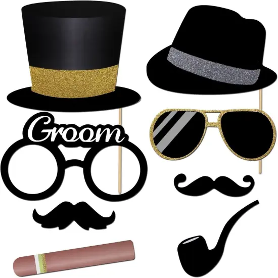52pcs Photo Booth Props, Bachelorette Party Photo Booth Prop Kit for Bridal Shower, Engagement and Valentines Party, Photobooth Props Wedding Party Supplies Seller Assistant: Fetching data... {3}