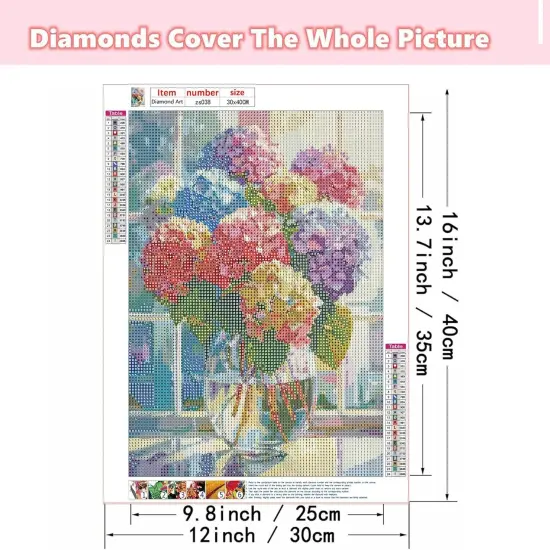 Hydrangea Flower Diamond Art Painting Kits for Adults {5}