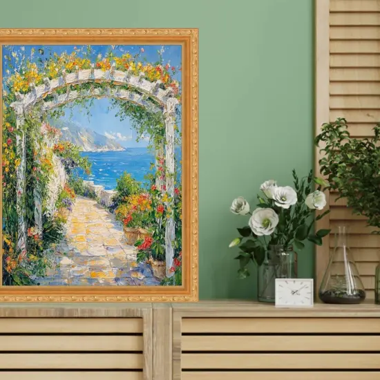 Slim Classic Florar Beaded Gold Picture Frame 20x30 frame {5}
