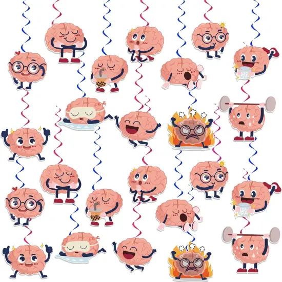 24 Pieces Brain Hanging Swirls Party Decorations {1}