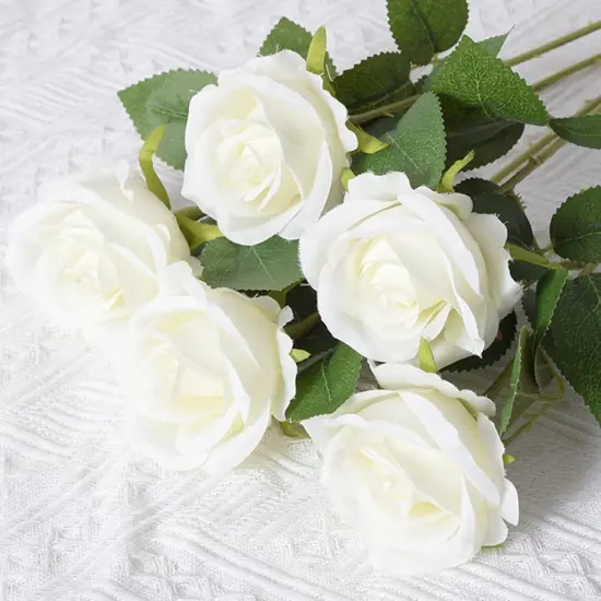 30 Pcs Silk Rose Heads Artificial Flowers Bouquets {4}