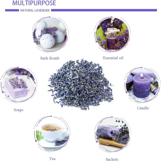 1 Pounds Lavender Buds Dried Flowers,100% Natural Dried Lavender Buds, Ultra Blue Grade (1 Pounds) {4}