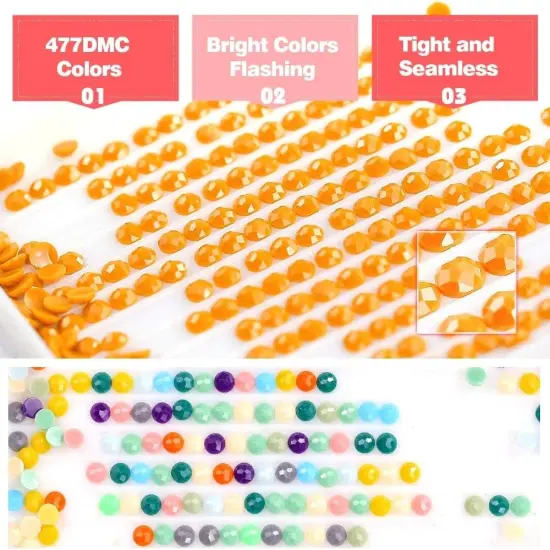 DIY 5D Diamond Painting Eagle and Flag by Numbers Kits for Adult and Kids,Round Full Drill Crystal Rhinestone Embroidery Cross Stitch Arts Canvas for Home Wall Decor {4}