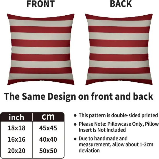 Set of 2 Throw pillow covers for 4th of July Decorations {4}