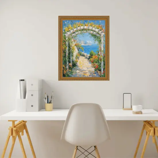 Slim Vintage Antique Gold Beaded Picture Frame 11x14 frame {4}