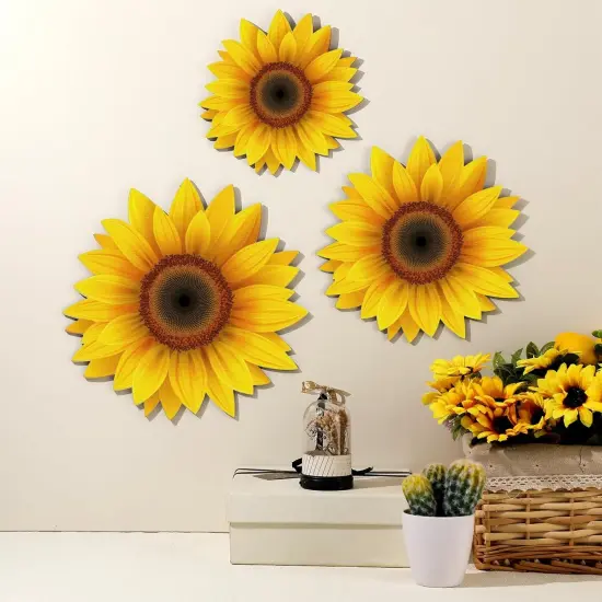 Summer 6 Pcs Sunflower Wall Decor &ndash; Wooden Sunflower Wall Art and Hanging Signs for Home, Kitchen, and Porch Decoration {3}