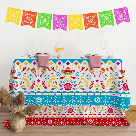 Fiesta Party Supplies Kit for 24 - Ultimate Celebration Pack Including Paper Plates, Napkins, Cups, Tablecloth & Banner | Ideal for Mexican Birthday, Taco, & Cinco de Mayo party Decorations {5}