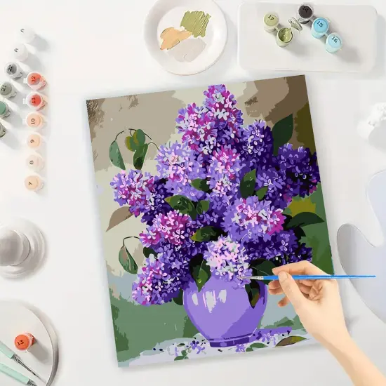 Easy Paint by Numbers Kit for Adults Beginner, Violet Adult Paint by Number Kits on Canvas, DIY Painting with Numbers for Adults, Acrylic Simple Oil Paint by Number Kits for Home Wall Decor 16 x 20 In {3}