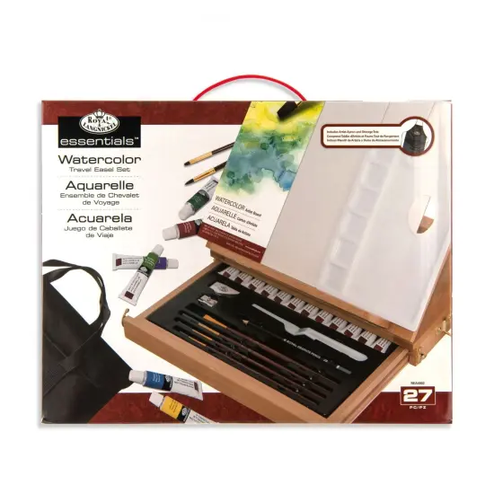 REA4902 | Essentials&trade; 27pc Watercolor Painting Travel Easel Art Set {1}