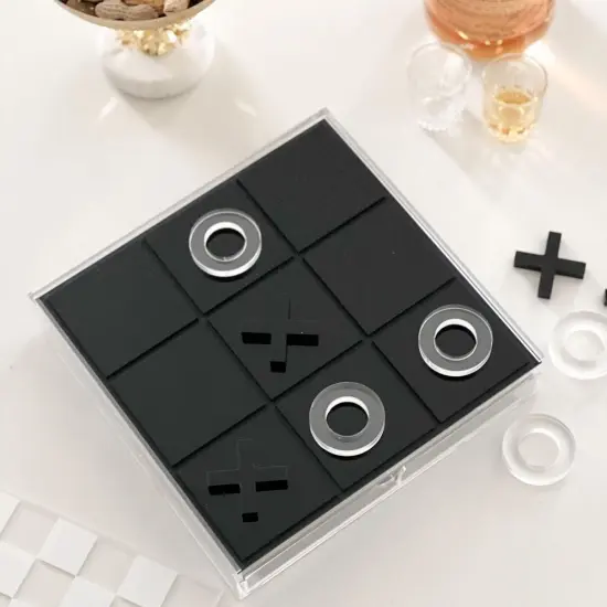 Lucite Black & White Tic Tac Toe Game {3}