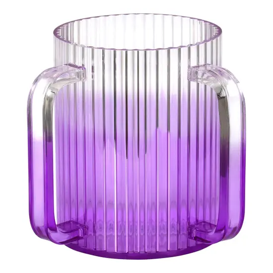Lucite Corrugated Wash Cup Purple {5}