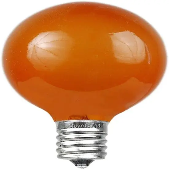 Pack G40 Orange Outdoor Globe String Light Bulbs Glass {2}