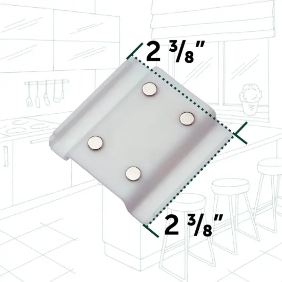 [8-Pack] Magnetic Spice Jar Organizers to Maximize Kitchen Storage - Easy to Install Pantry Organizer - Magnetic Organizer to Reduce Cupboard Clutter - Cabinet Organizers for Wire Racks, 2 3/8 Inch {7}