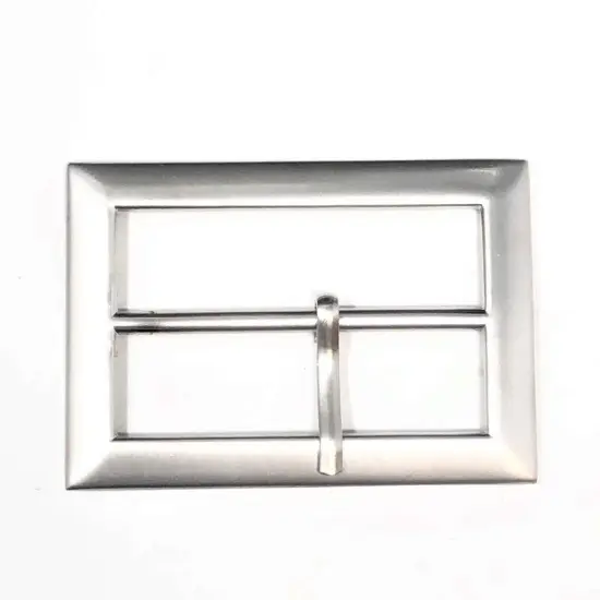 Matte Silver Rectangular Belt Buckle 2 inches {2}