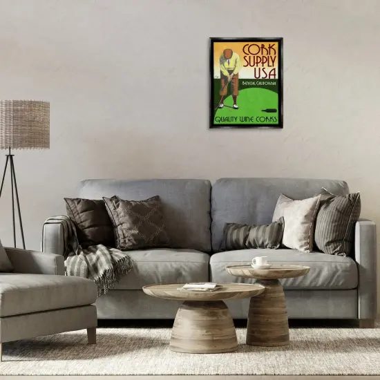 Stupell Industries Antique Cork Supply Poster Floating Frame By Jean-Pierre Got {8}