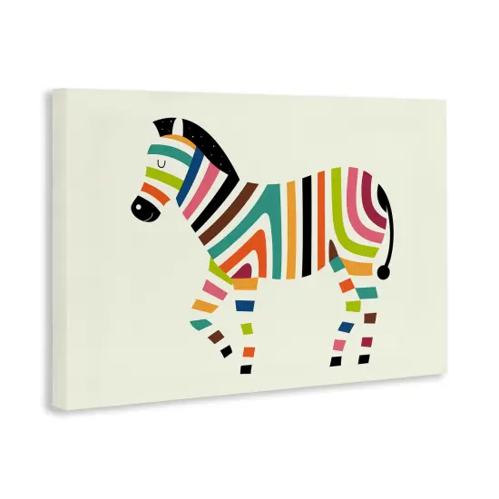 Stupell Industries Bright Hued Zebra Stripes Canvas By Andy Westface {3}