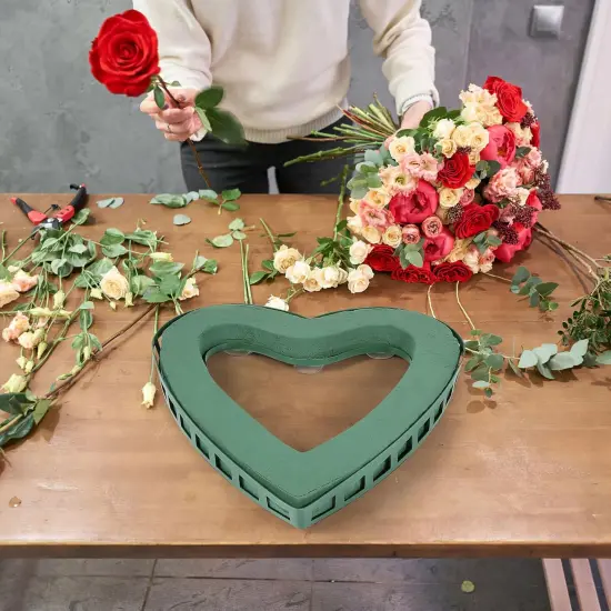 Heart Shaped Floral Foam Cage: Flower Arrangements {4}