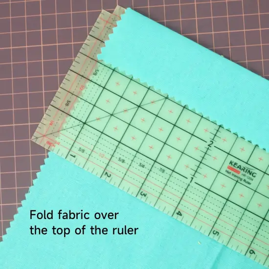 Kearing&reg; Hot Hem Ruler for Sewing, Patented Heat Resistant Non-Slip Hot Ironing Ruler for Measure, Mark, Fold, Press with Dry or Steam Iron {4}