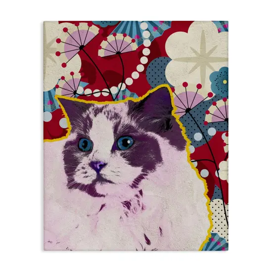 Stupell Industries Wow Kitty with Pop Accents Canvas By BigBadMullet {1}