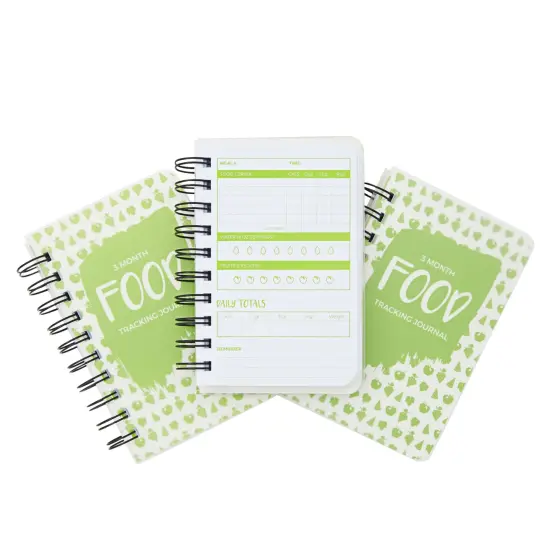 3-Pack Calorie Counter Book for Weight Loss, 90-Day Food Meal Pocket-Size Tracker Journal Notebook for Men and Women Nutrition Meal Tracker and Recording (5 x 3.5 Inches) Green {1}