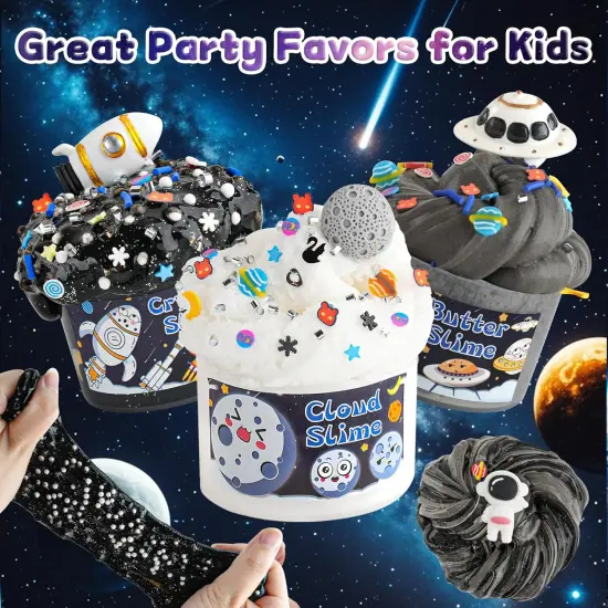 6 Packs Galaxy Slime Kit with Charms & Add-ins - 360ml (Galaxy) {5}