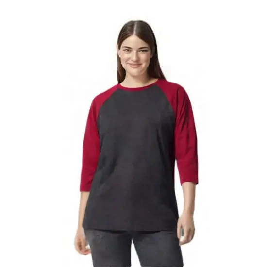 Cottonbell&reg; Ladies Baseball Three-Quarter Sleeve Vrewneck Tee Pack Of 6 {6}