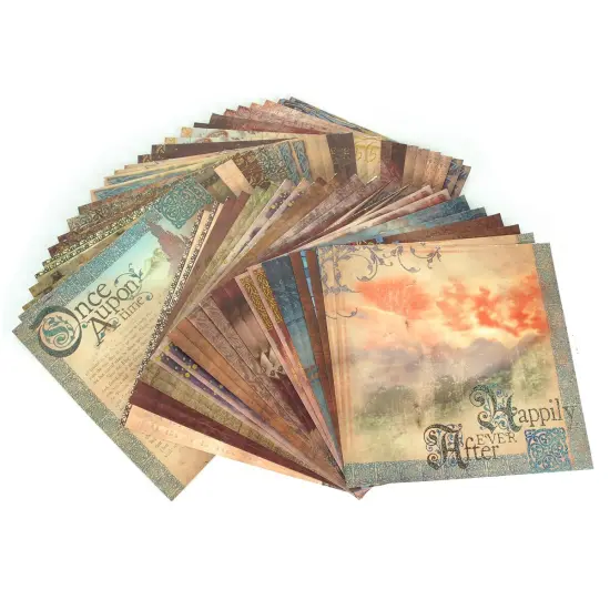 DCWV Single-Sided Cardstock Stack 12"X12" 48/Pkg-Once Upon A Time, 24 Designs/2 Each {3}