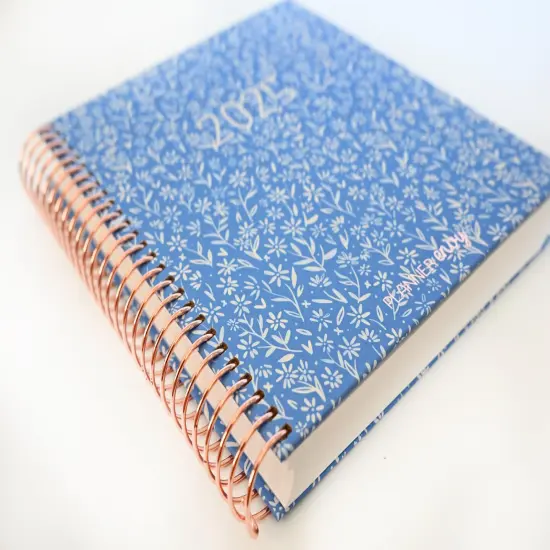 2025 Planner - Mini Horizontal Layout, Spiral Bound - "Amalfi Floral" (#406) {4}