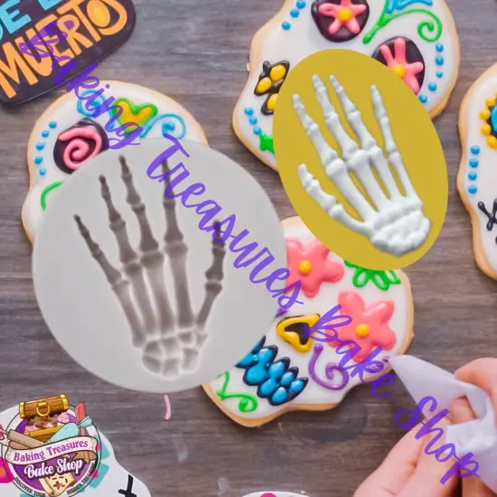 Skeleton Hand Silicone Mold {2}