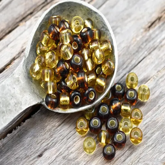 50G S/L Topaz Mix Czech 2/0 Seed Beads {4}