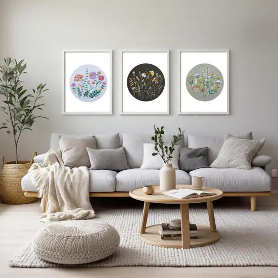 3 Pack Beginner Embroidery Kits, DIY Starter Set with Stamped Flower Designs, Embroidery Hoop, Colorful Threads, Tools {3}