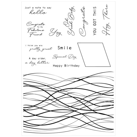 Sizzix A5 Clear Stamps W/Framelits Dies By Stacey Park 14/Pk-Creative Coordinations, Live Wire {7}